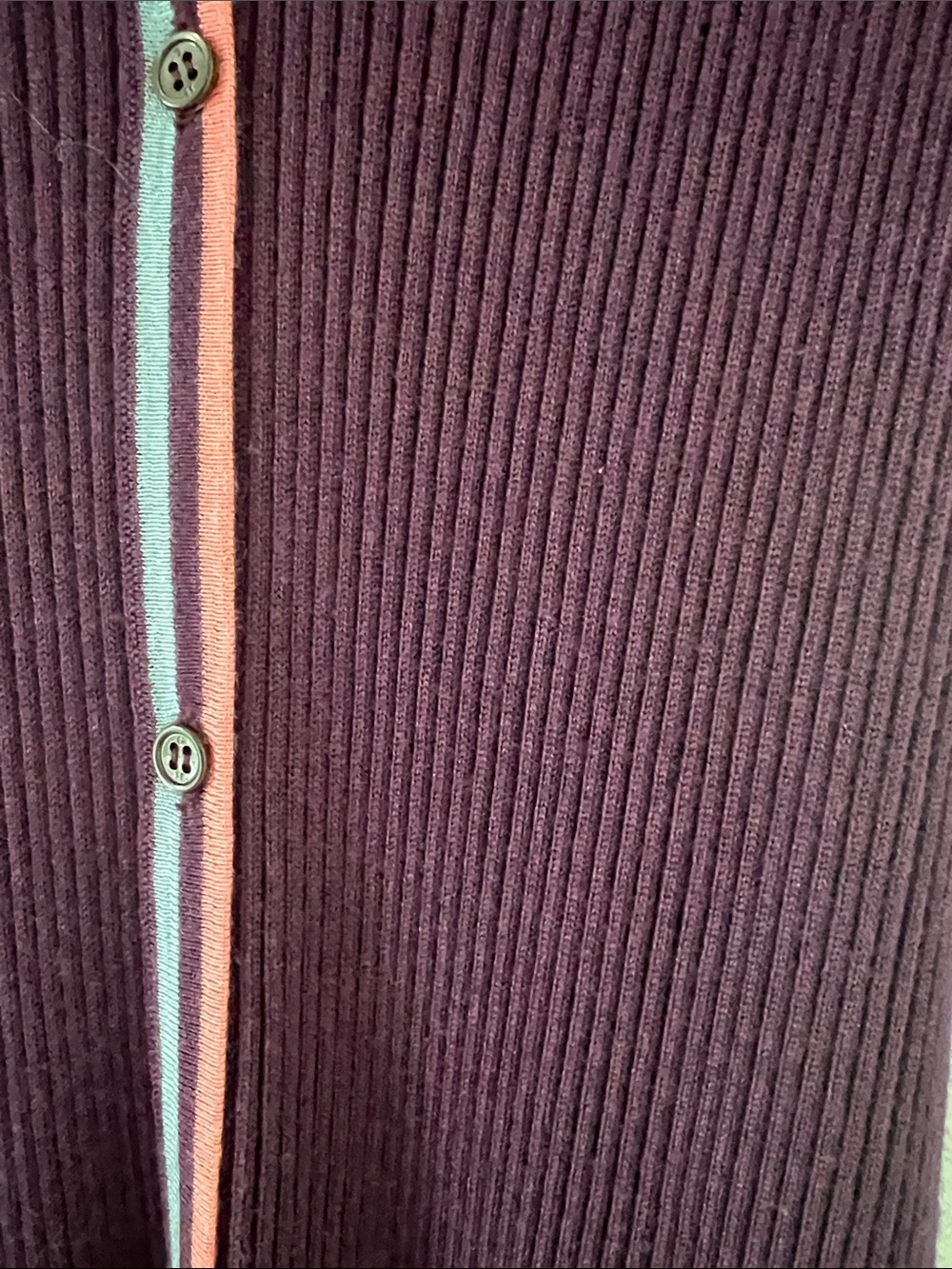 Gabriela Hearst Plum Ribbed Button-Front Mini Dress - Picture 10 of 12